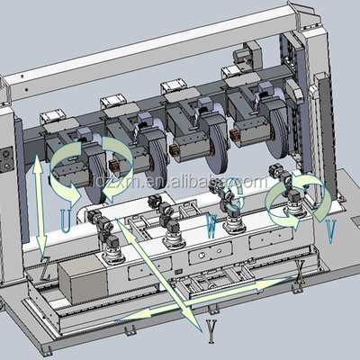 Máquina de pulido CNC de alta flexibilidad con varias estaciones de operación simultánea para grifos de latón, manija de puerta de zinc