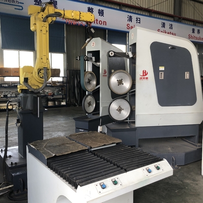 Robótica automática de molienda y pulido Célula para desmontaje de metales Solución de automatización industrial rentable