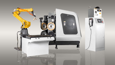 Máquina de rectificación por CNC, Máquina de pulido de manija de puerta con brazo robótico FUNAC