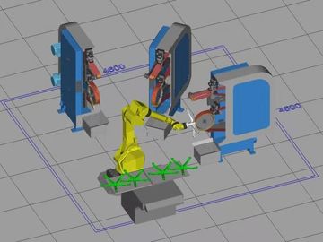 Máquina automática de rectificación de robots de 220 V para las piernas de las sillas de oficina