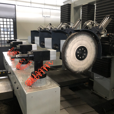 Control numérico de la máquina pulidora del CNC del banco del metal para el tirador de puerta sanitario de las mercancías